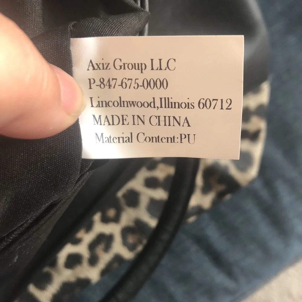 NWOT faux leather leopard print tote bag from DSW.